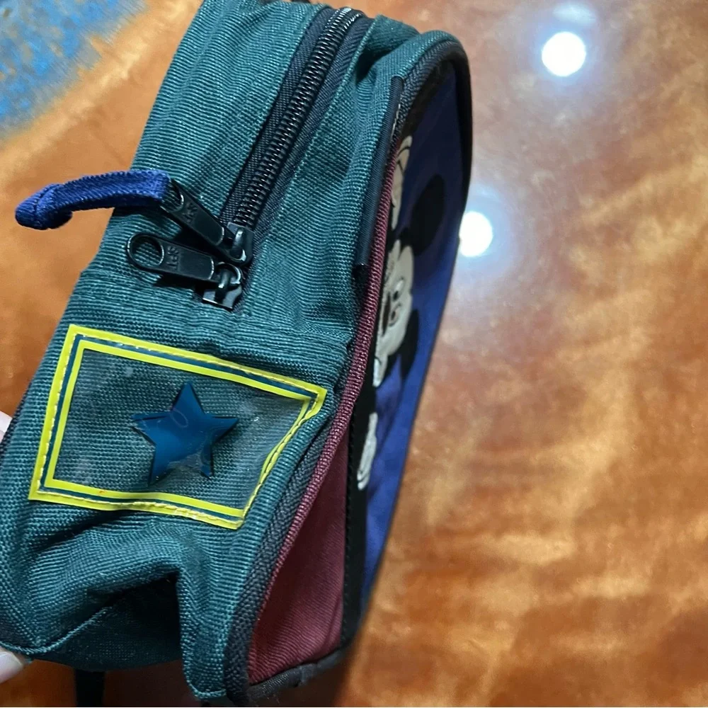 Vintage Disney Mickey Unlimited Mini Backpack Hunter green burgundy navy blue